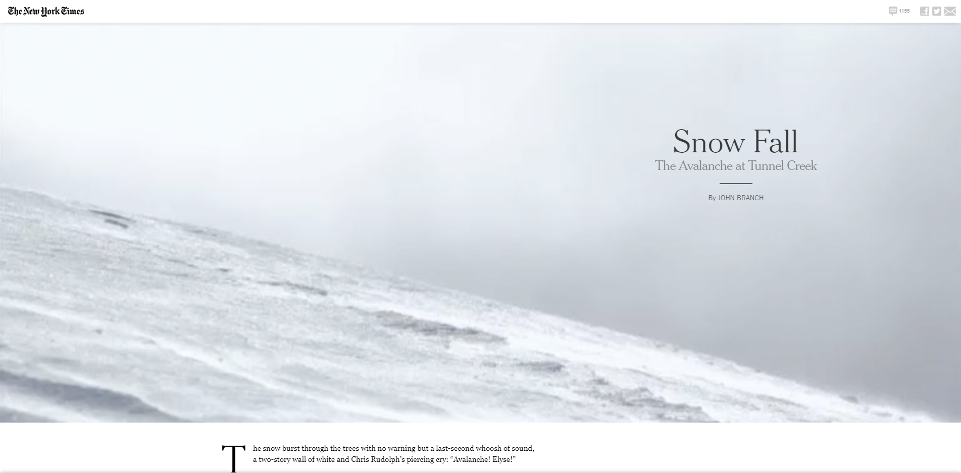 Screenshot „Snowfall“