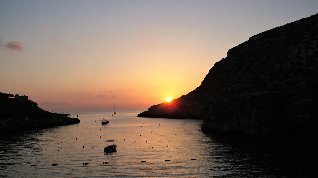 K-Sunset in der Bucht von Xlendi