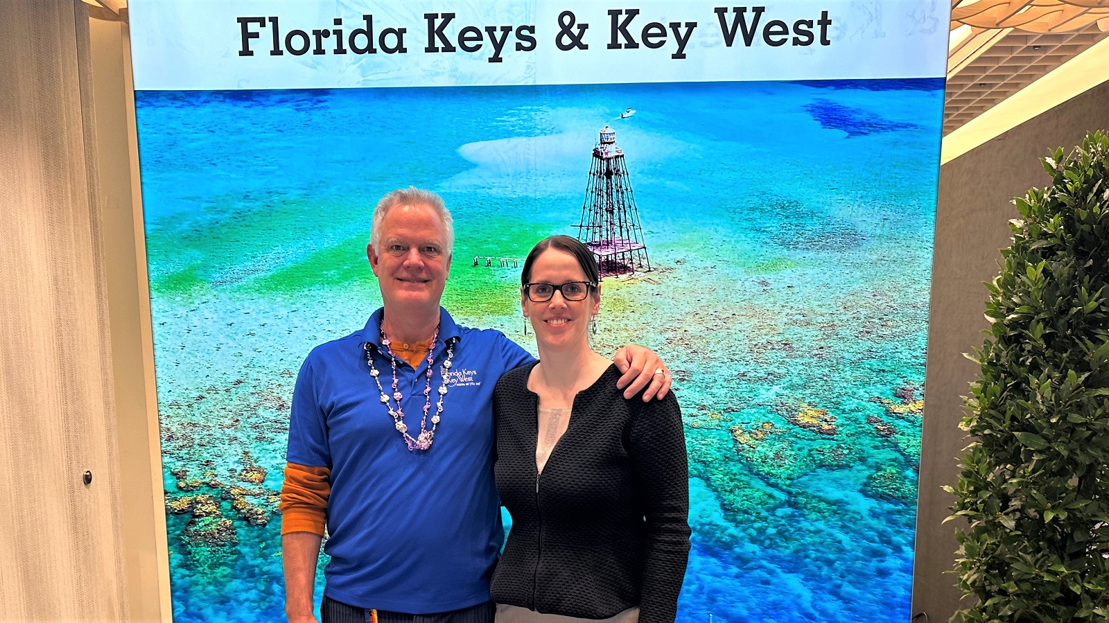K-Albert Jennings (Get It Across) und Maria Greiner (Claasen Communication) – Foto Florida Keys